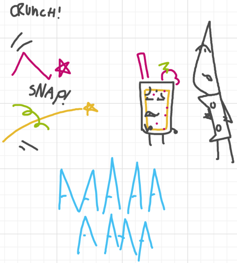 A panel from Running Duos, episode four of the Board Boards object show by Furretwalk/WalkingFurret.